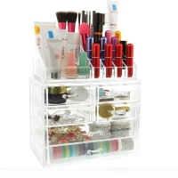 Acrylic Makeup Cosmetic Organizer Drawer Holder Clear Display Storage Jewelry Box