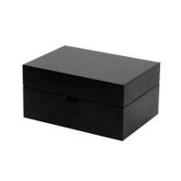 Customized tea bag coffee storage box with black hinge for hotel