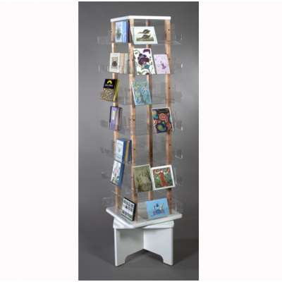 Acrylic Store Retail Display Rack Custom wooden acrylic bookcase display rack